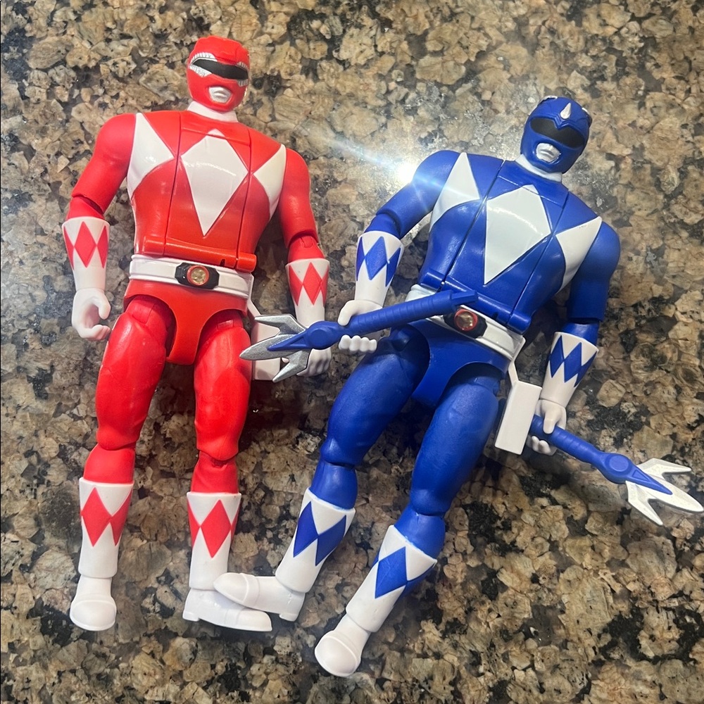 Blue & Red Power Ranger Action figures - Picture 2 of 2